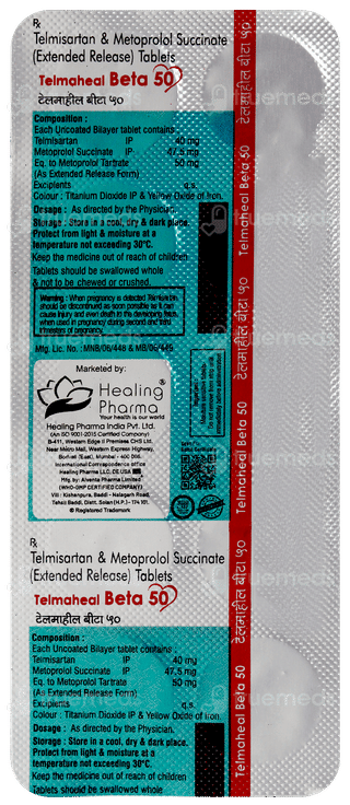 Telmaheal Beta 50 Tablet 10